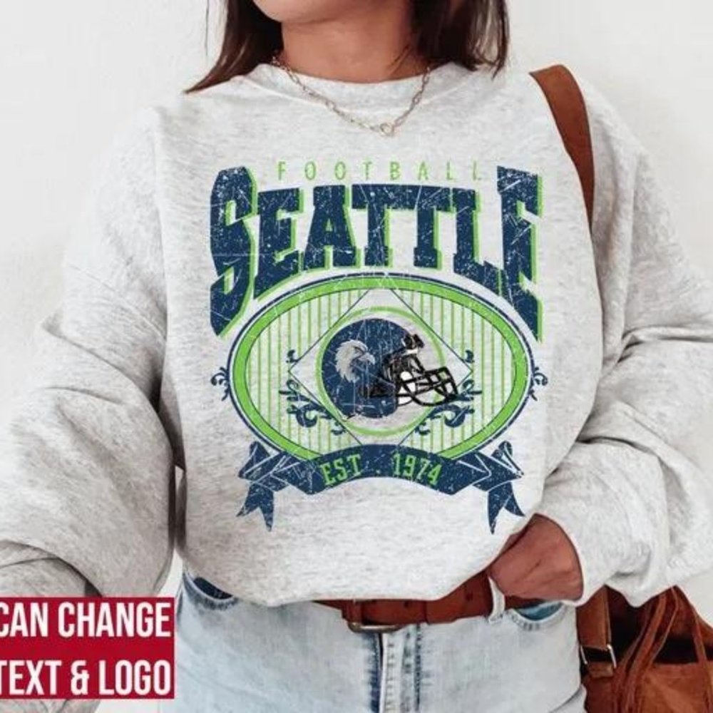 Seattle Football Sweatshirt , Seattle Football shirt , Vintage Style Seattle Foo